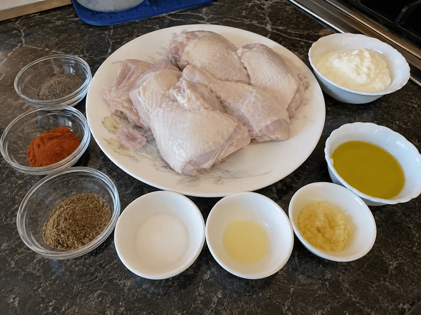 Raw ingredients for Chicken 
