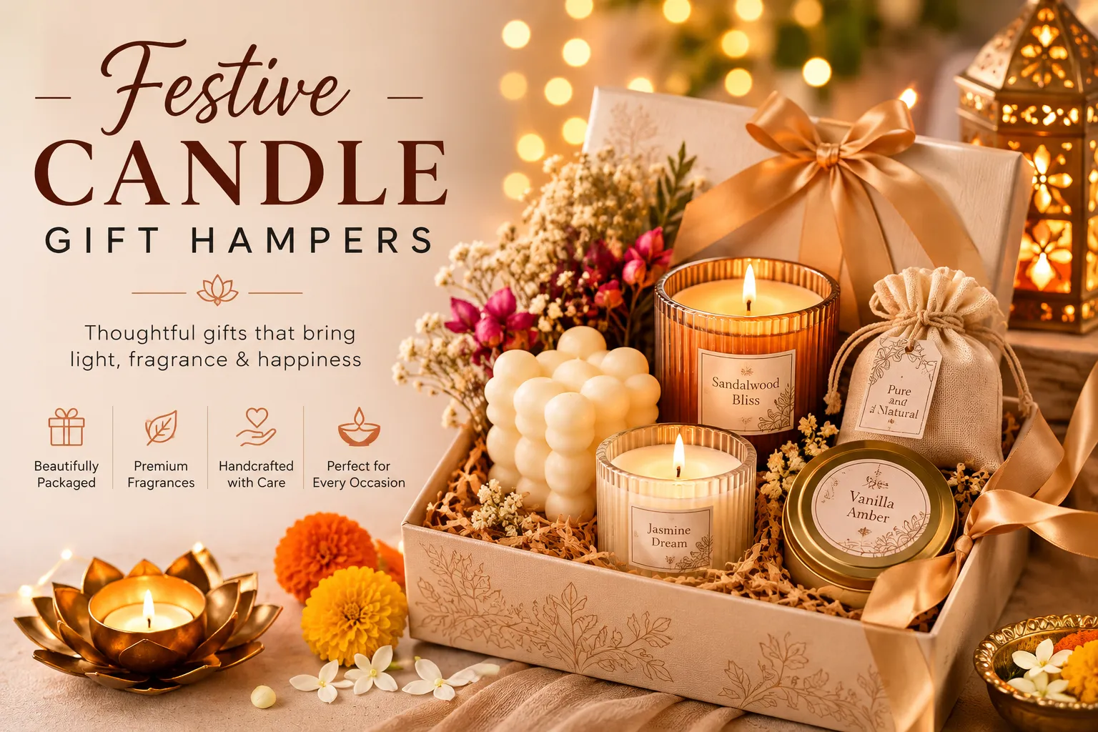 Festive Candle Gift Hampers