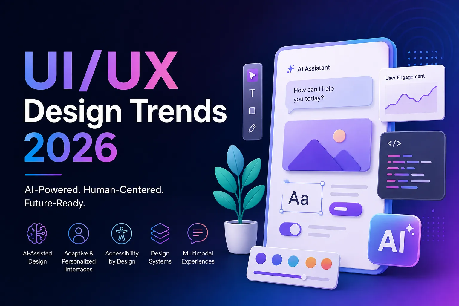 UI/UX Design Trends in 2026: How AI, Adaptive Interfaces, and Human-Centered Design Are Changing Digital Products