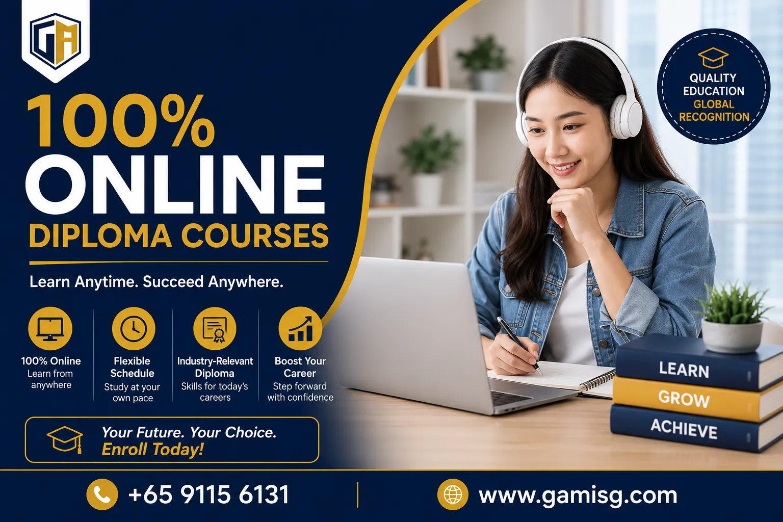 100% Online Diploma Courses | GAMI Singapore