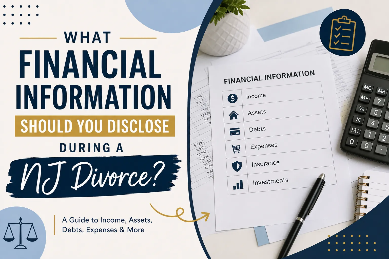 What Financial Information Should You Disclose During a NJ Divorce?