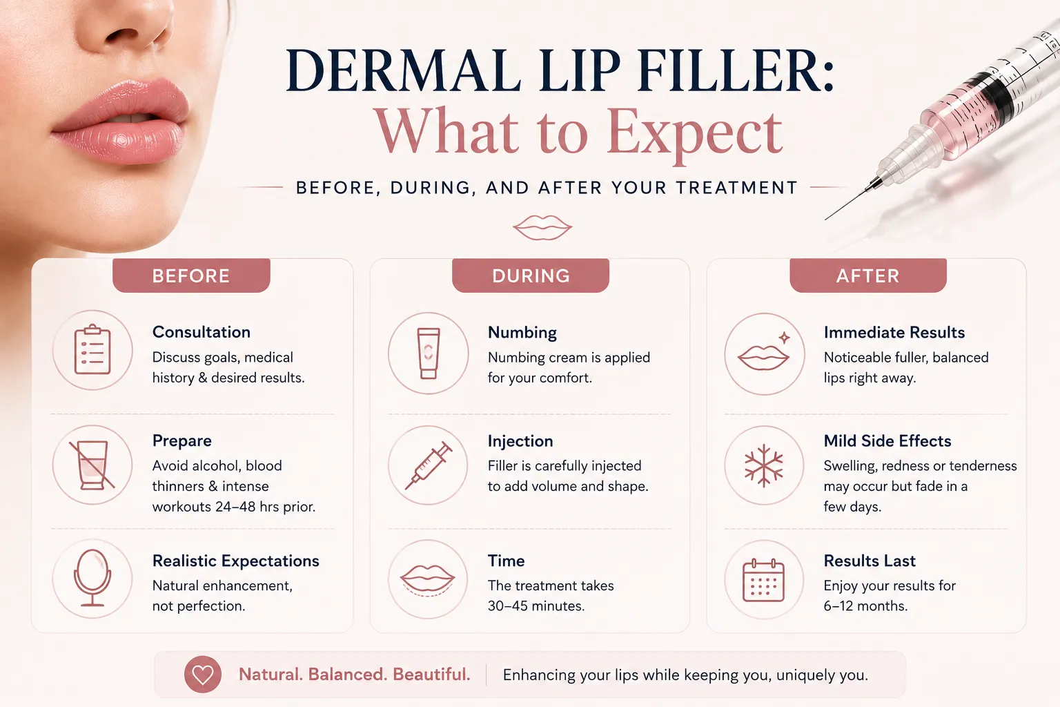 Dermal Lip Filler: What to Expect Before, During, and After Your Treatment