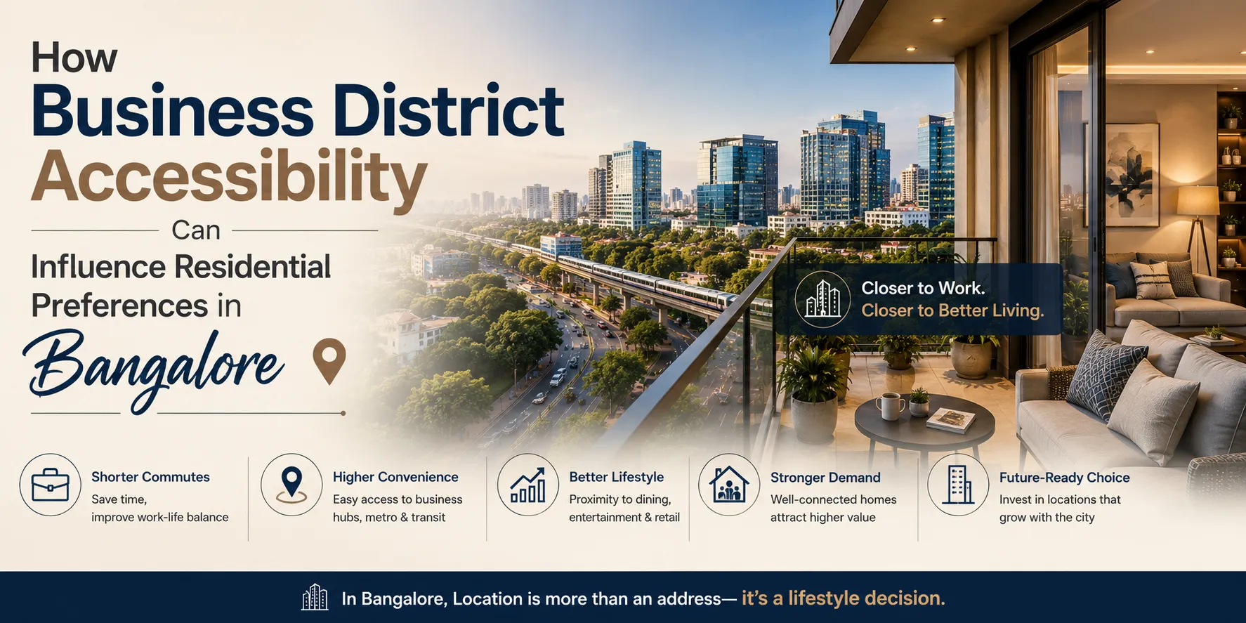 How Business District Accessibility Can Influence Residential Preferences in Bangalore