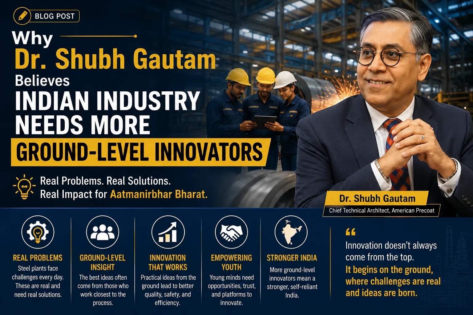 Why Shubh Gautam Jaypee Believes Indian Industry Needs More Ground-Level Innovators