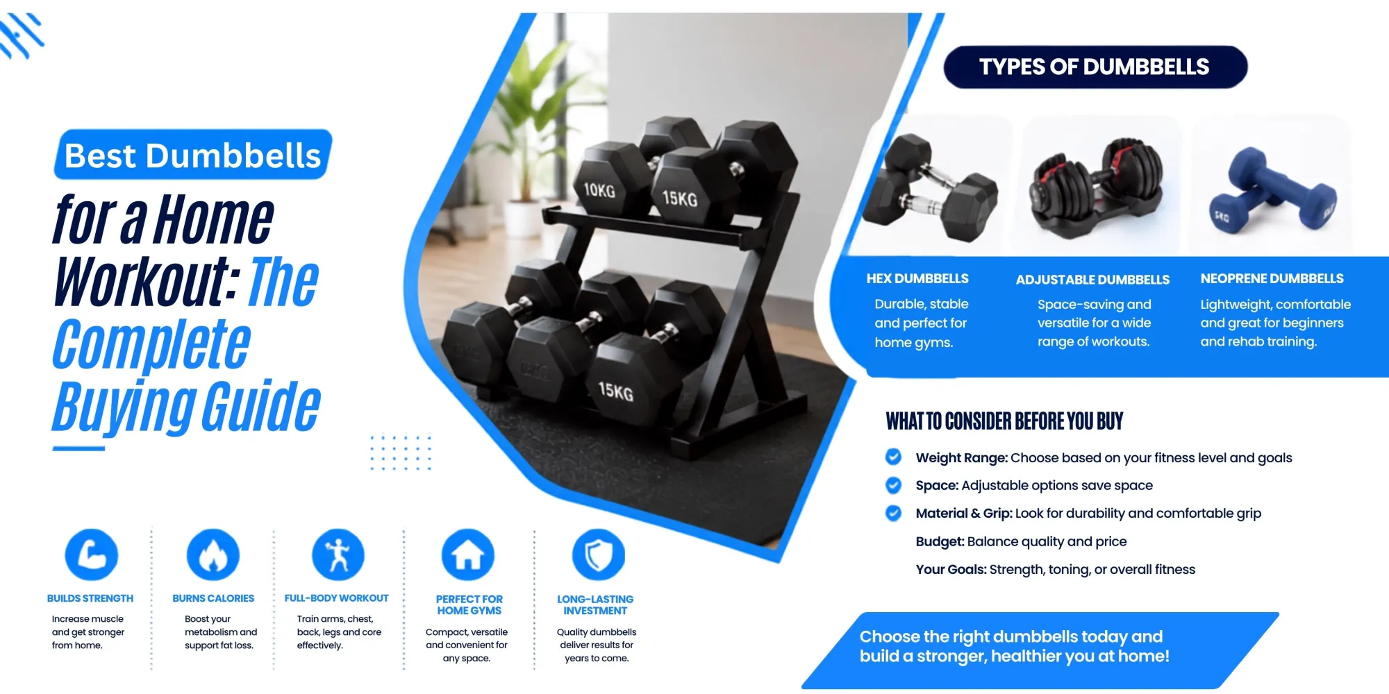 Best Dumbbells for a Home Workout: The Complete Buying Guide