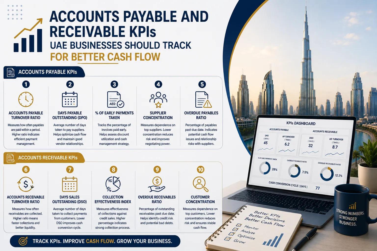 Accounts Payable and Receivable KPIs UAE Businesses Should Track for Better Cash Flow