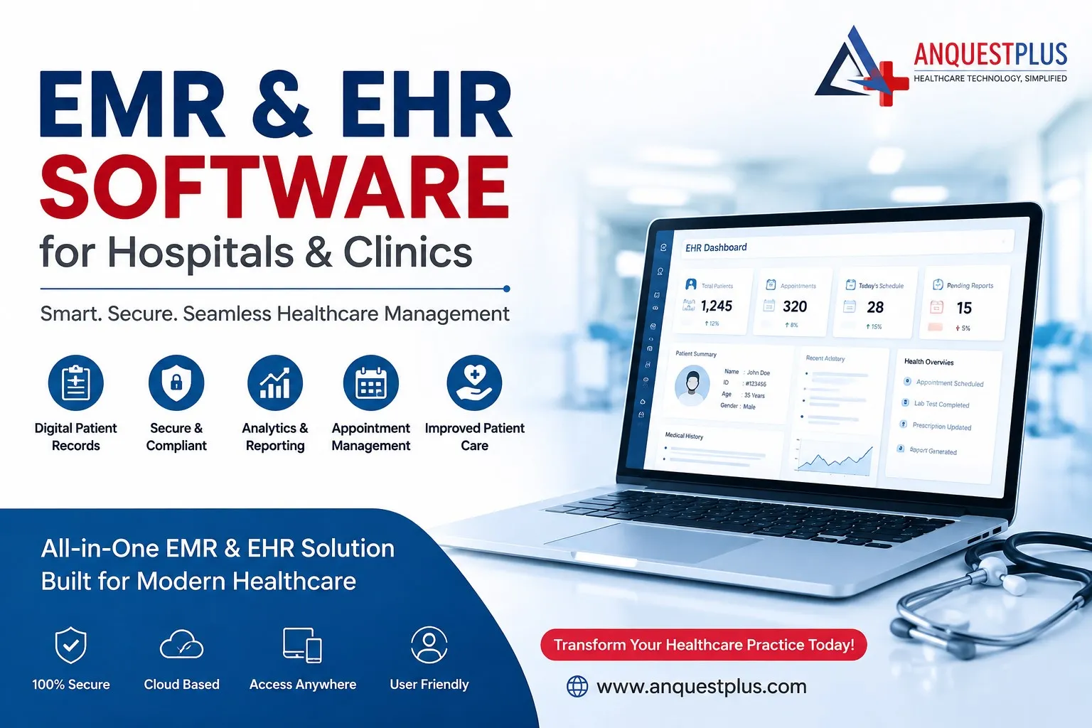 Choosing EMR & EHR Software for Your Hospital or Clinic? Here's What aNquest+ Gets Right