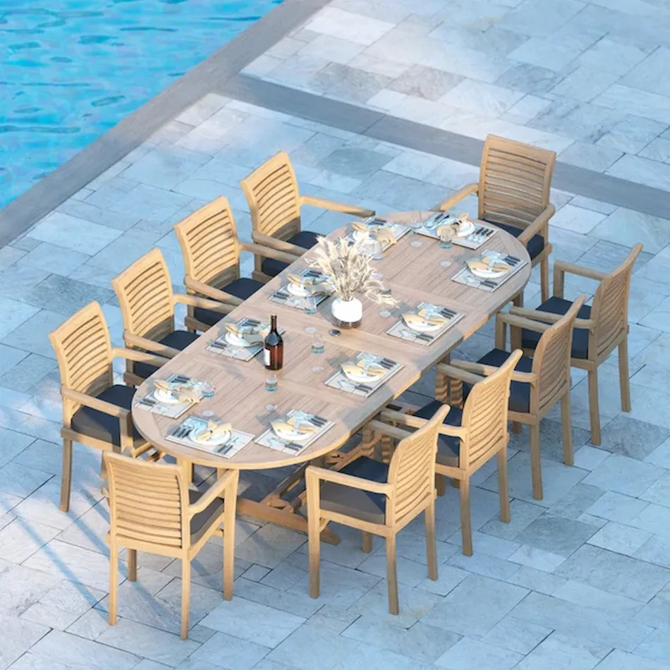 Make Outdoor Meals Memorable with Versatile Teak Garden Dining Sets Today