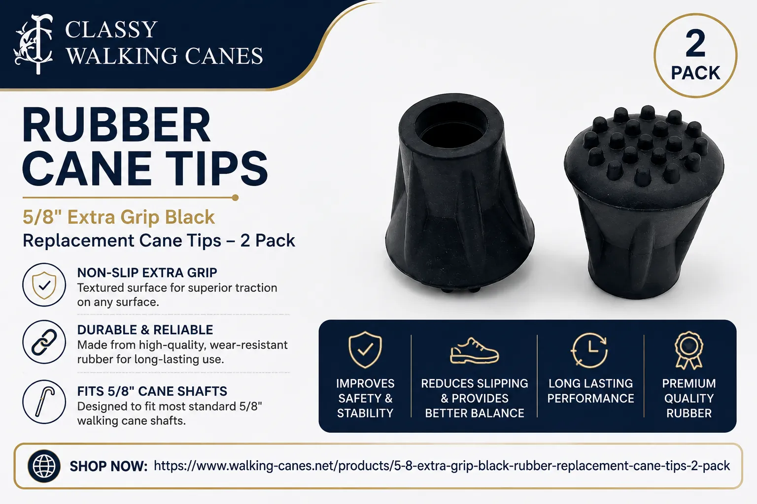 How to Choose Rubber Cane Tips: Size, Fit & Grip Guide?