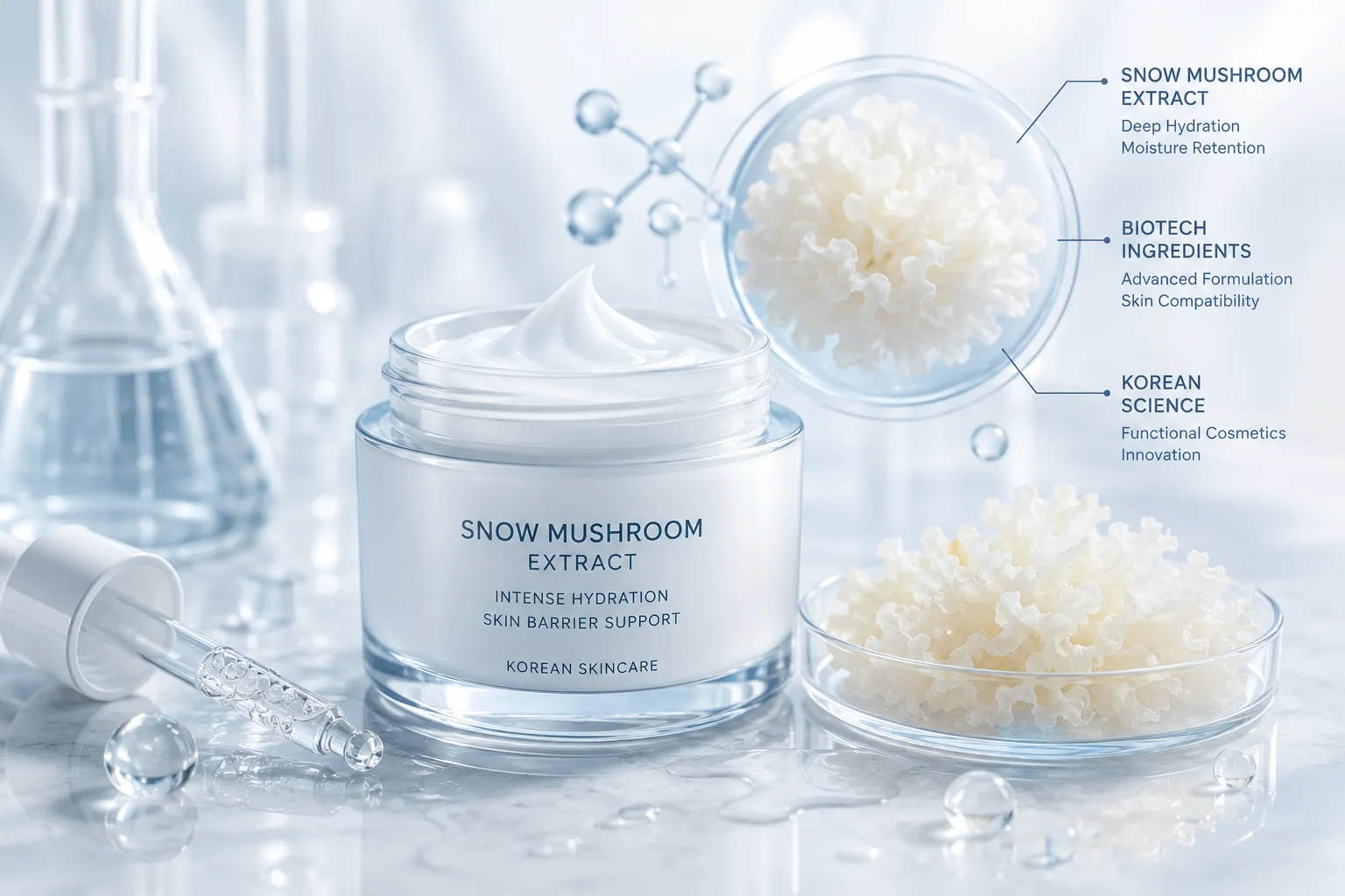 Snow Mushroom Extract Skincare Korea OEM: Why This Ingredient Is Changing the Hydration Category