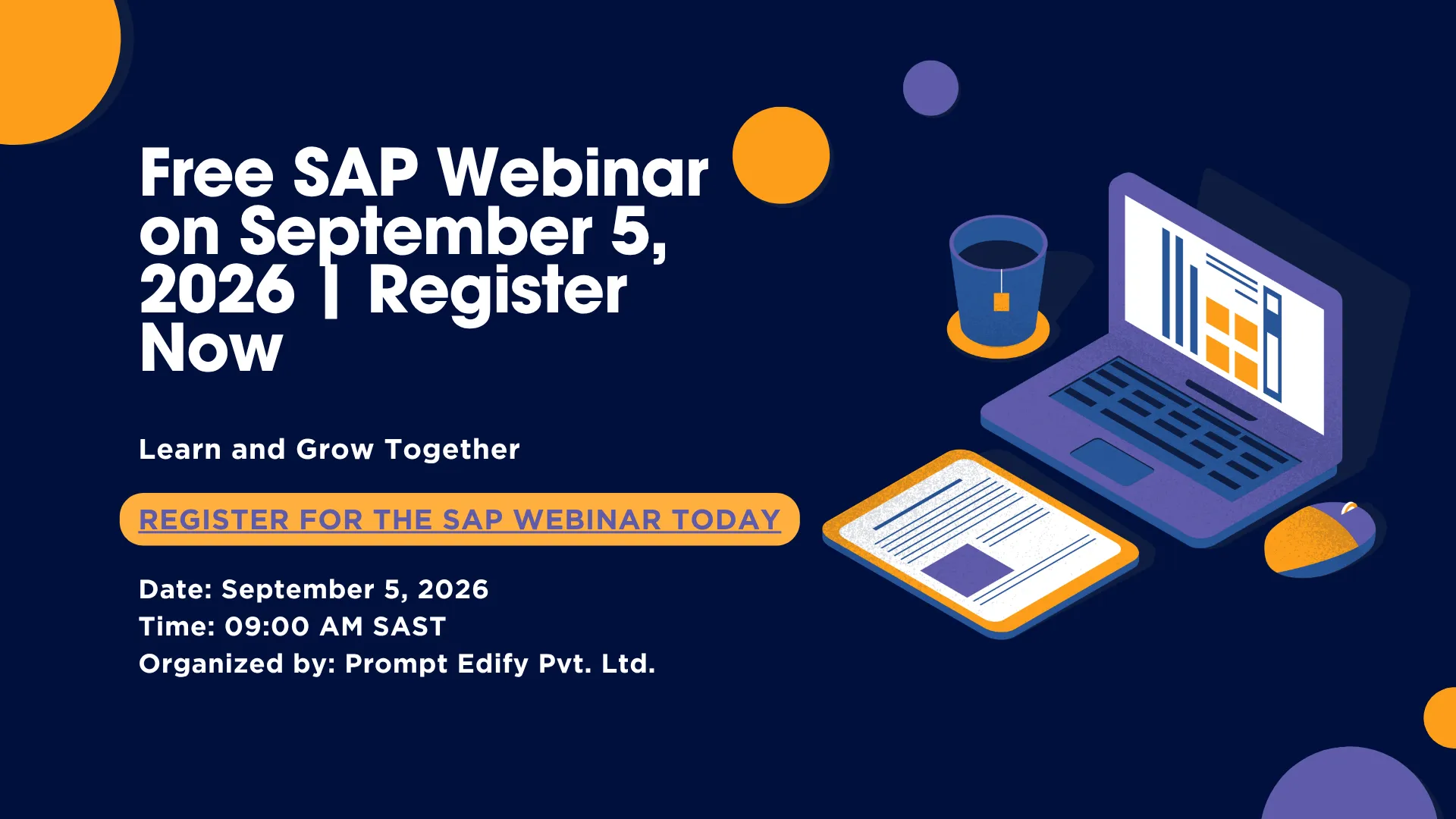Free SAP Webinar on September 5, 2026 | Register Now