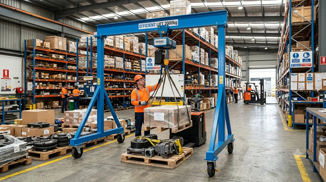 How Portable Beam Cranes Improve Warehouse Material Flow Efficiency