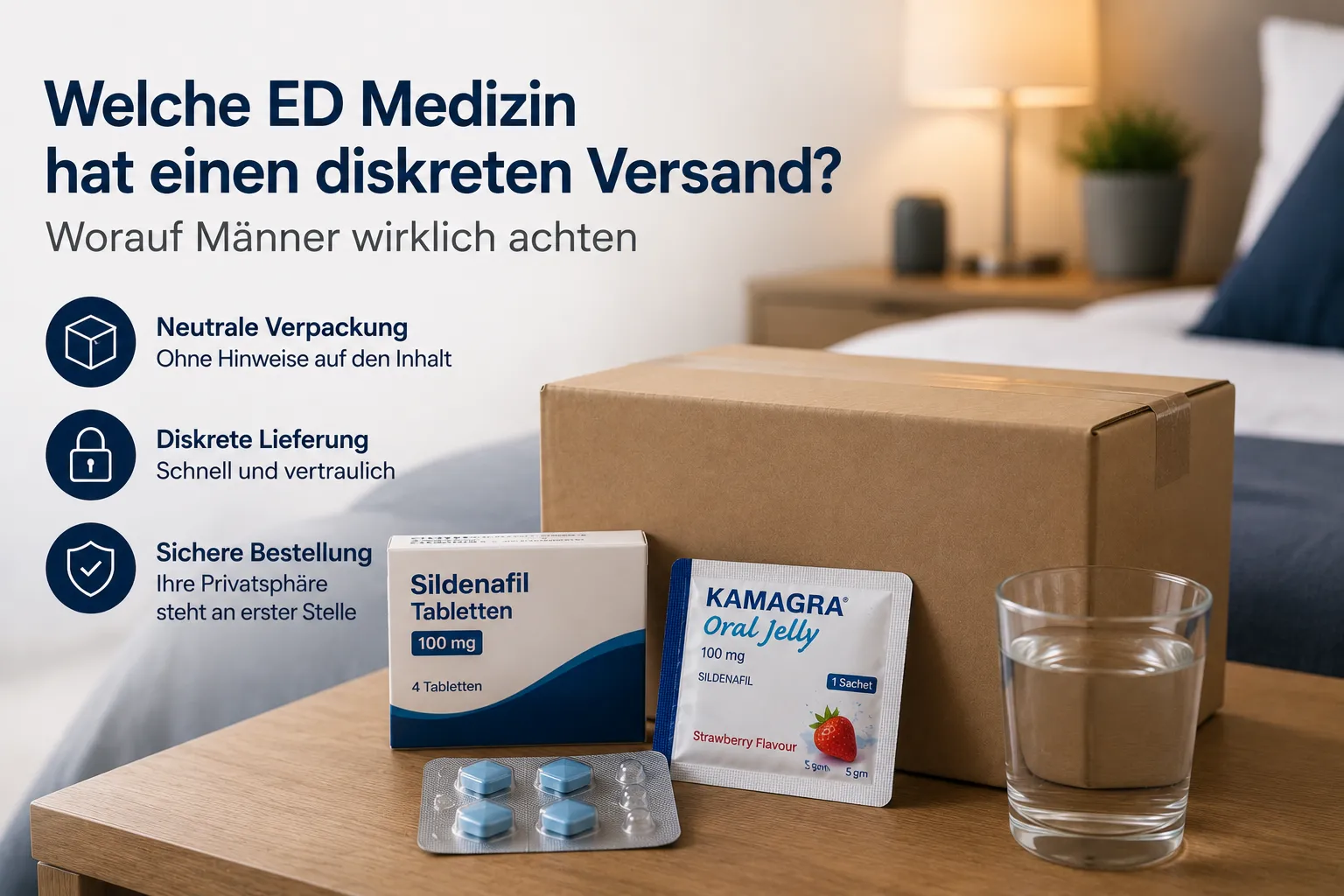 Welche ED Medizin hat einen diskreten Versand? Worauf Männer wirklich achten