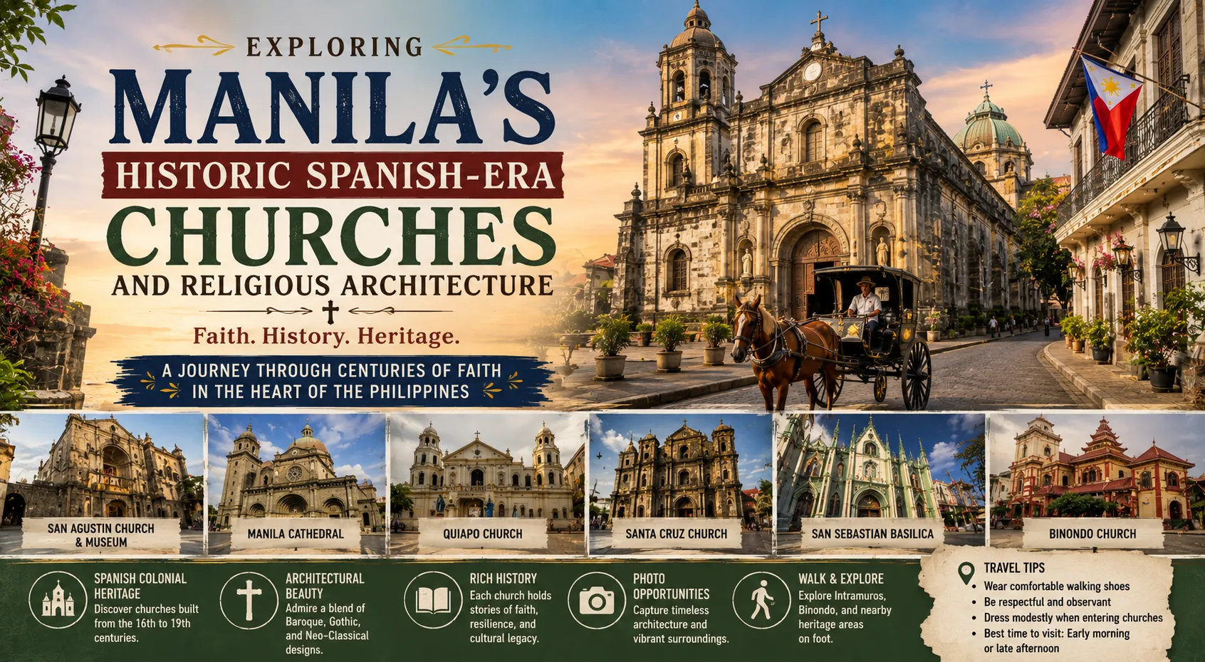 Exploring Manila's Historic Spanish-Era Churches and Religious Architecture