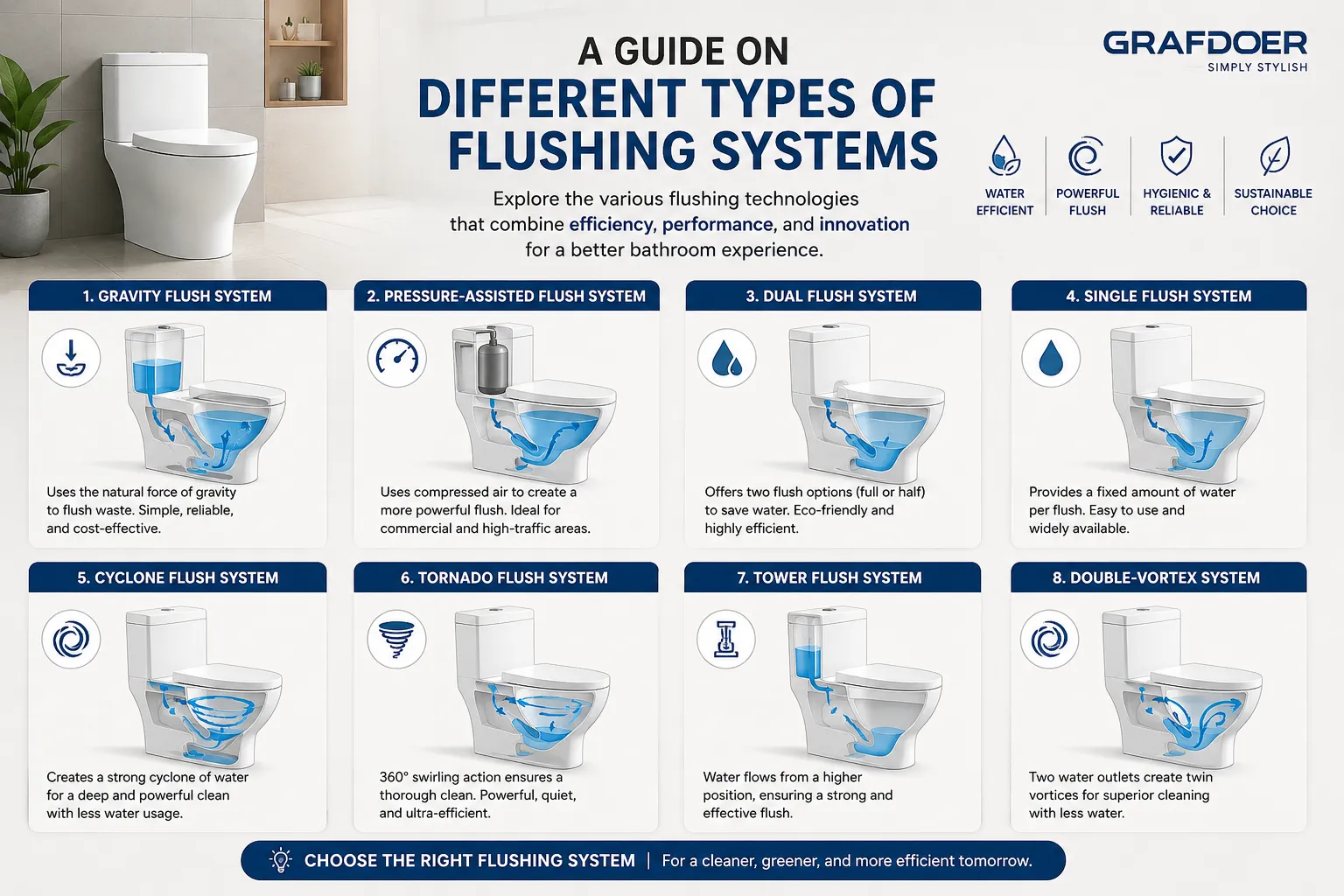 A Guide on Different Types of Flushing Systems
