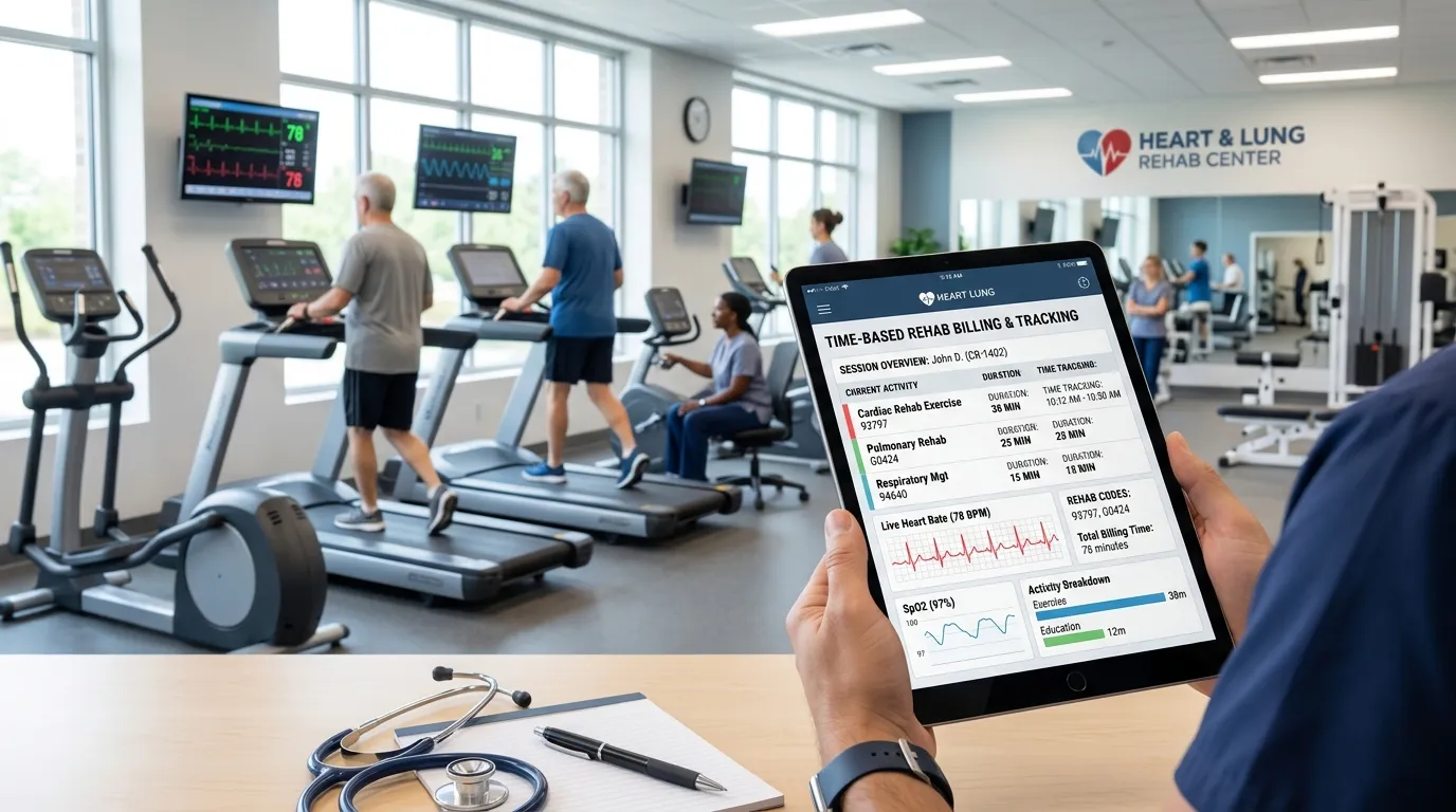 Cardiac & Pulmonary Rehabilitation Billing: Time-Based Code Tracking