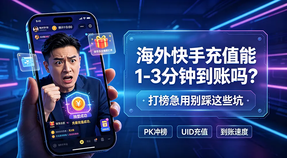 海外快手充值，打榜很急，真的能 1‑3 分钟到账吗？个人真实经验分享