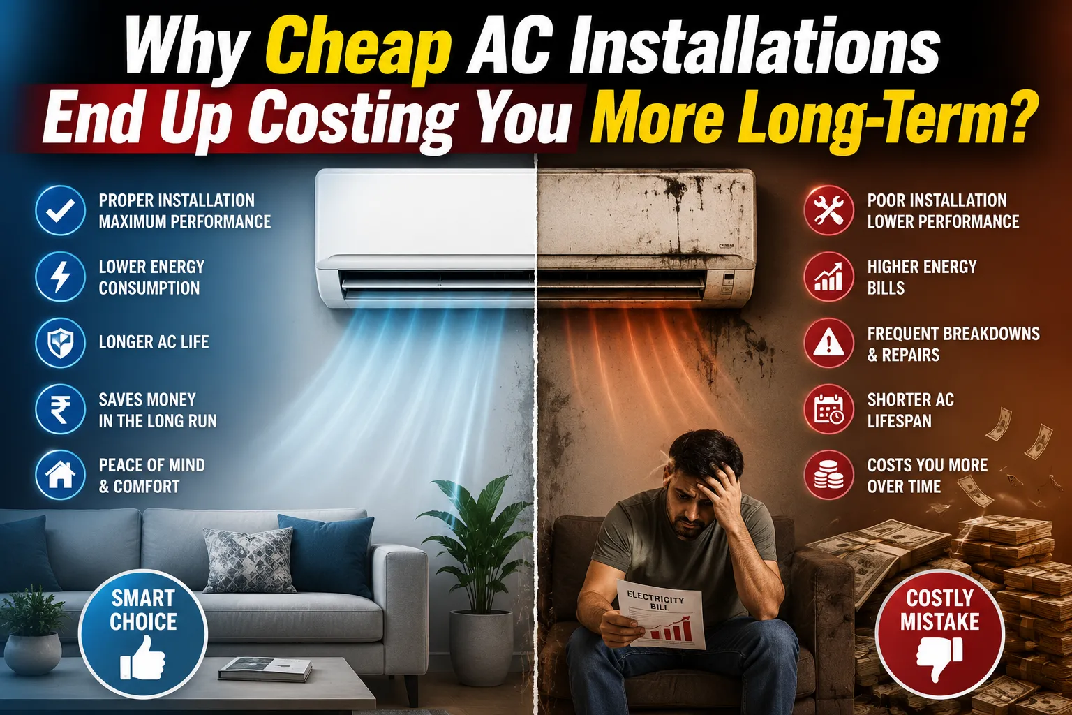 Why Cheap AC Installations End Up Costing You More Long-Term?