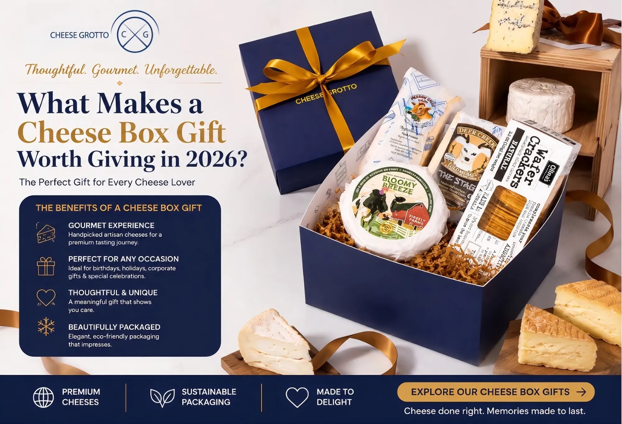 Cheese box gift artisan USA selection
