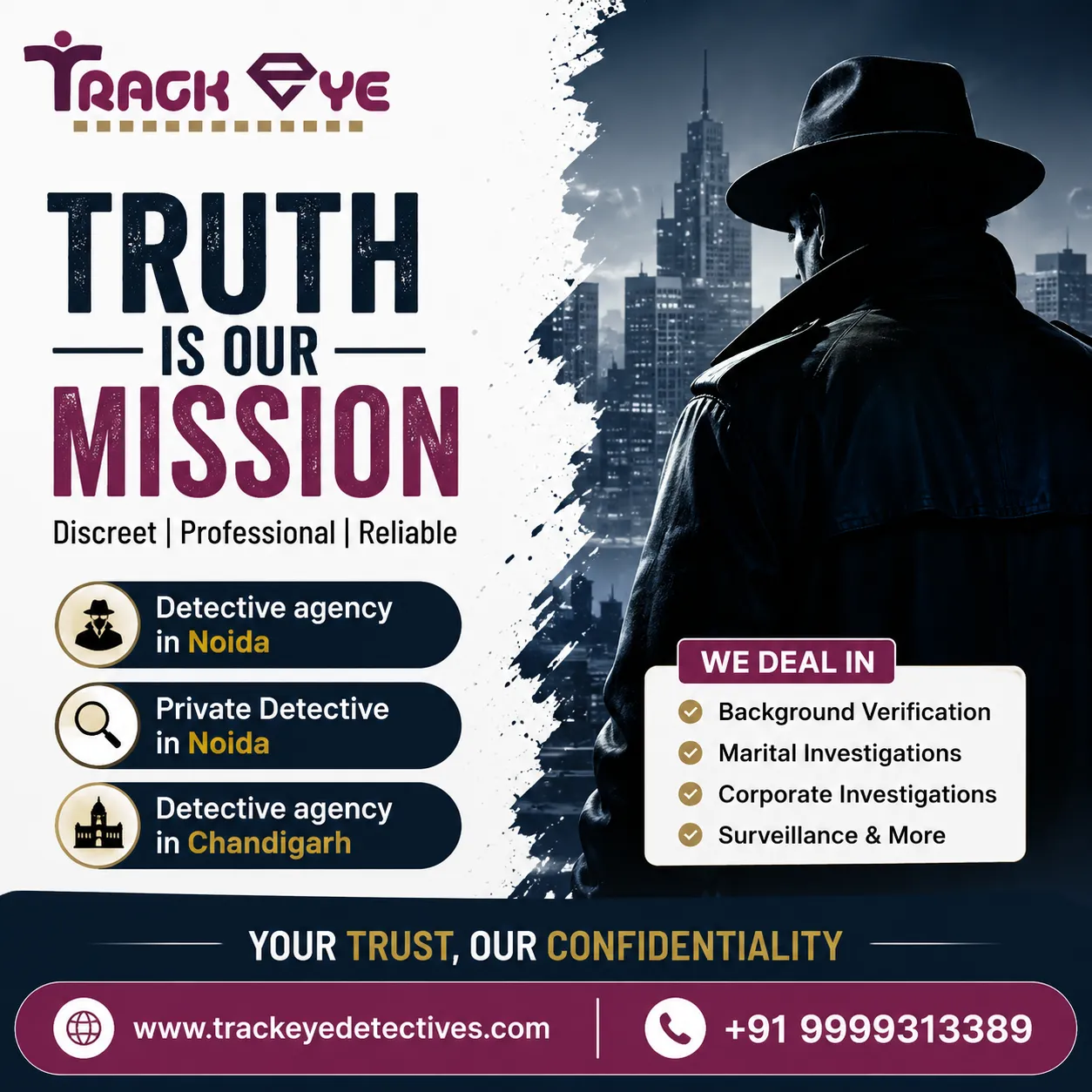 Professional Investigation Services: Detective Agency in Noida, Private Detective in Noida & Detective Agency in Chandigarh