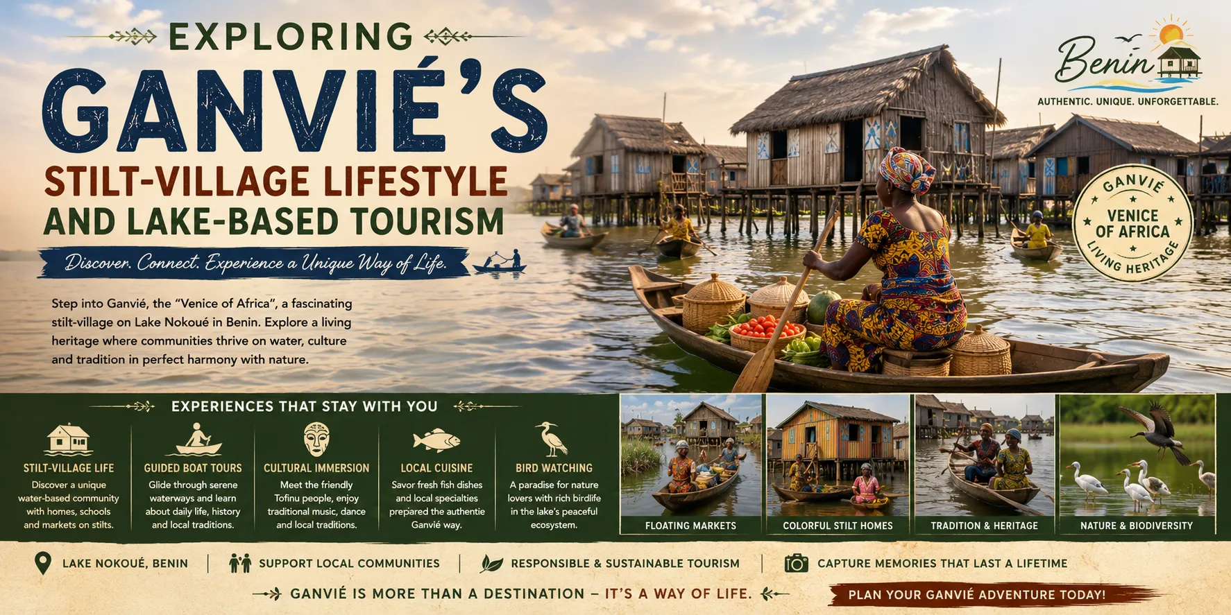 Exploring Ganvié's Stilt-Village Lifestyle and Lake-Based Tourism