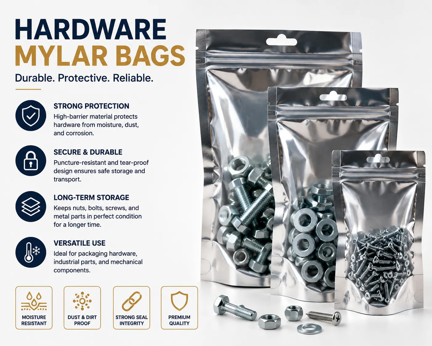 Top Hardware Mylar Bags for Safe and Secure Storage