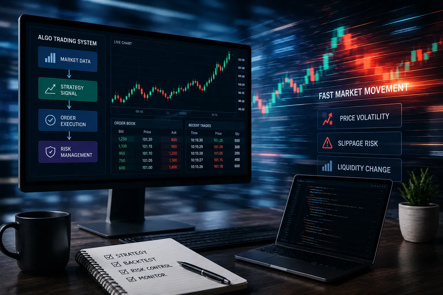 Algo trading platform handling fast market movements
