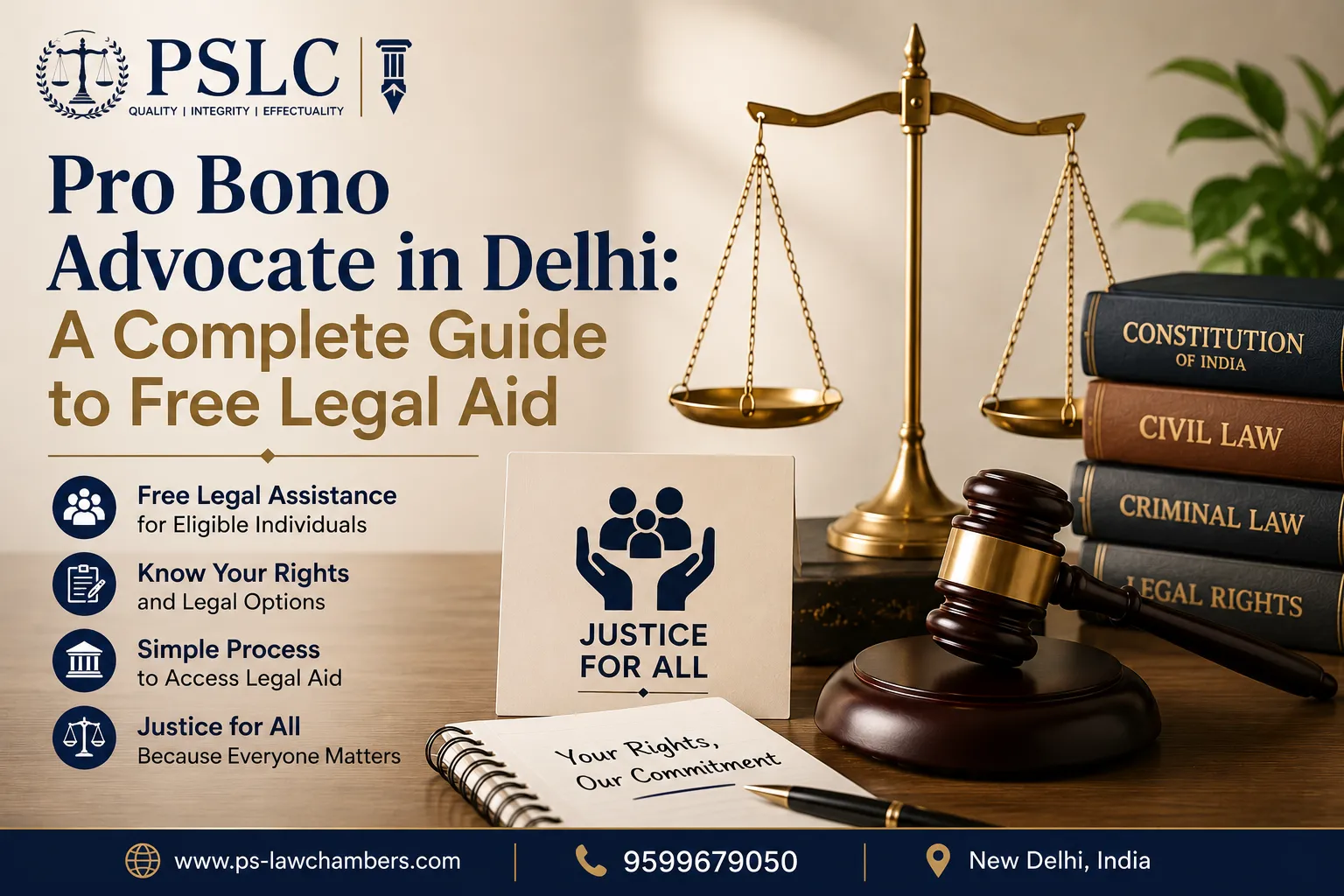 Pro Bono Advocate in Delhi: A Complete Guide to Free Legal Aid