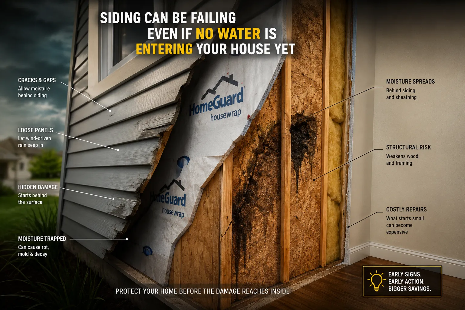 Can Your Siding Be Failing Even If No Water Is Entering Your House Yet?