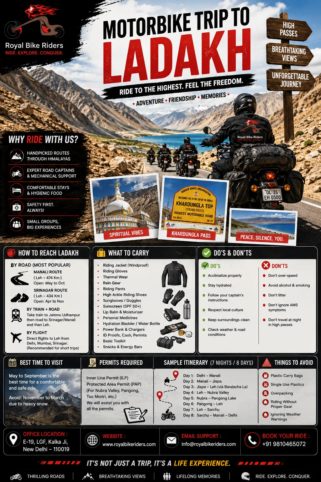 Motorbike Trip to Ladakh: The Ultimate Himalayan Adventure with Royal Bike Riders