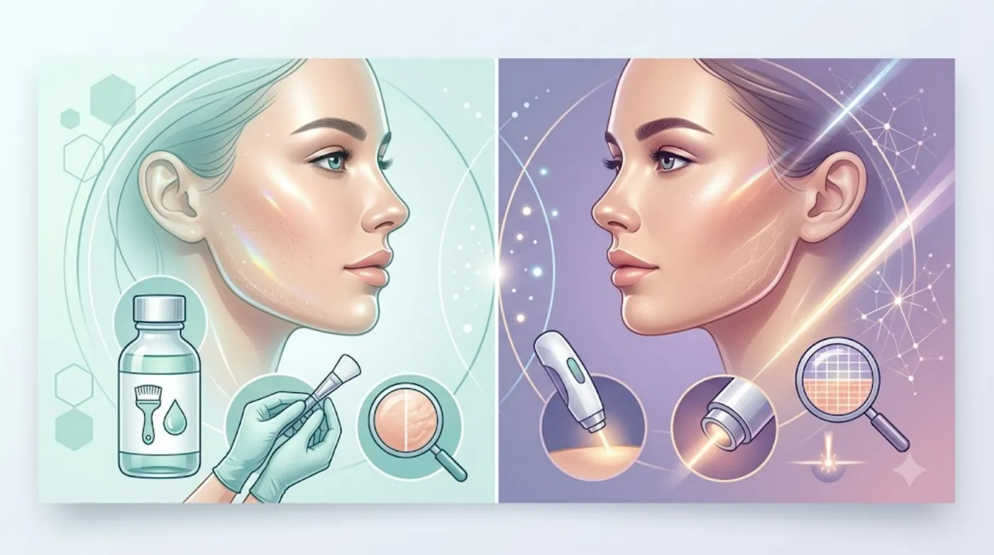 Chemical Peels vs. Laser Skin Resurfacing for Sun Damage & Texture