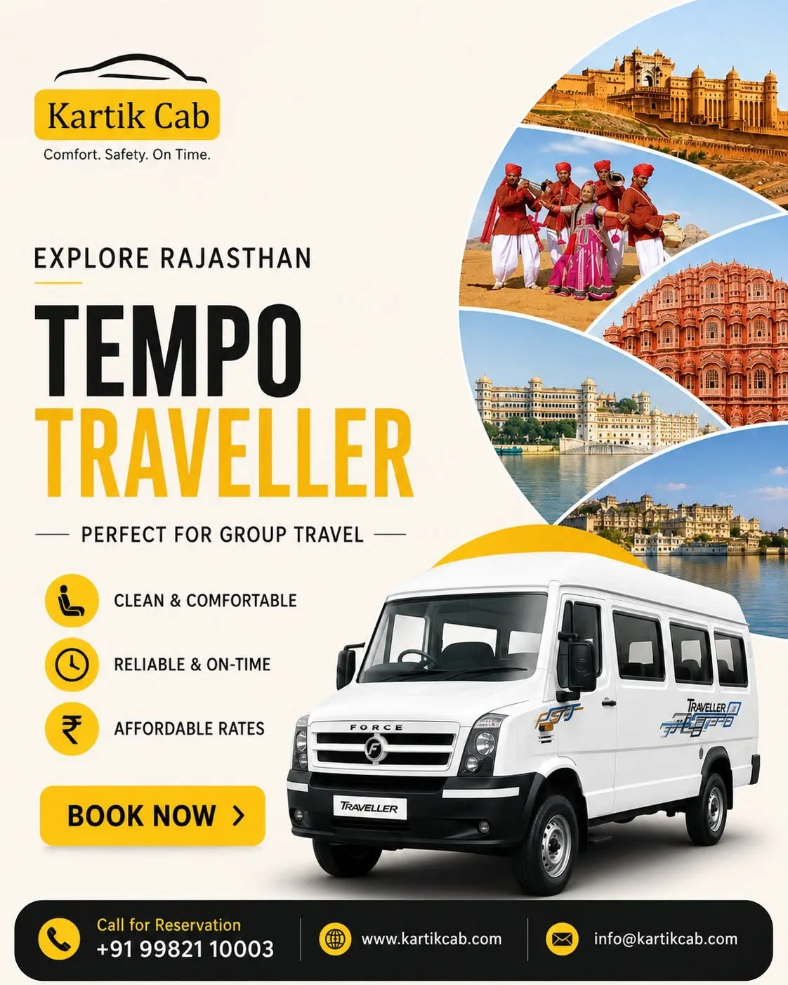 Tempo Traveller on Rent in Jaipur for Comfortable Group Travel