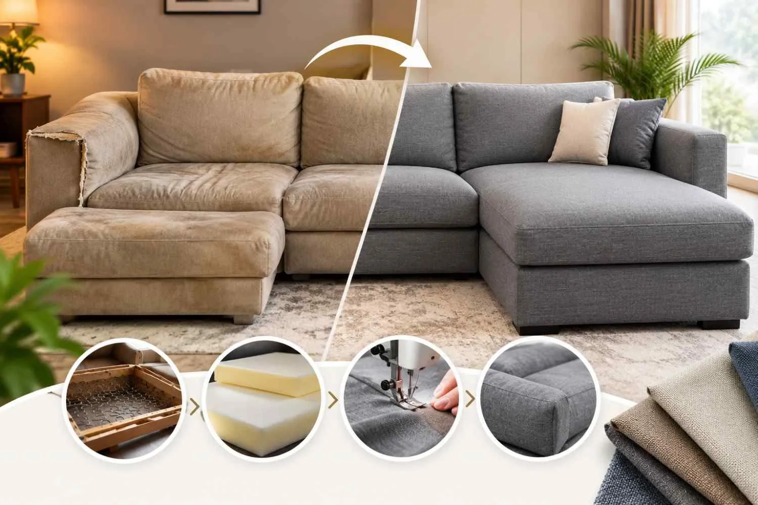 Case Study: Restoring a 10-Year-Old Sofa Through Reupholstery