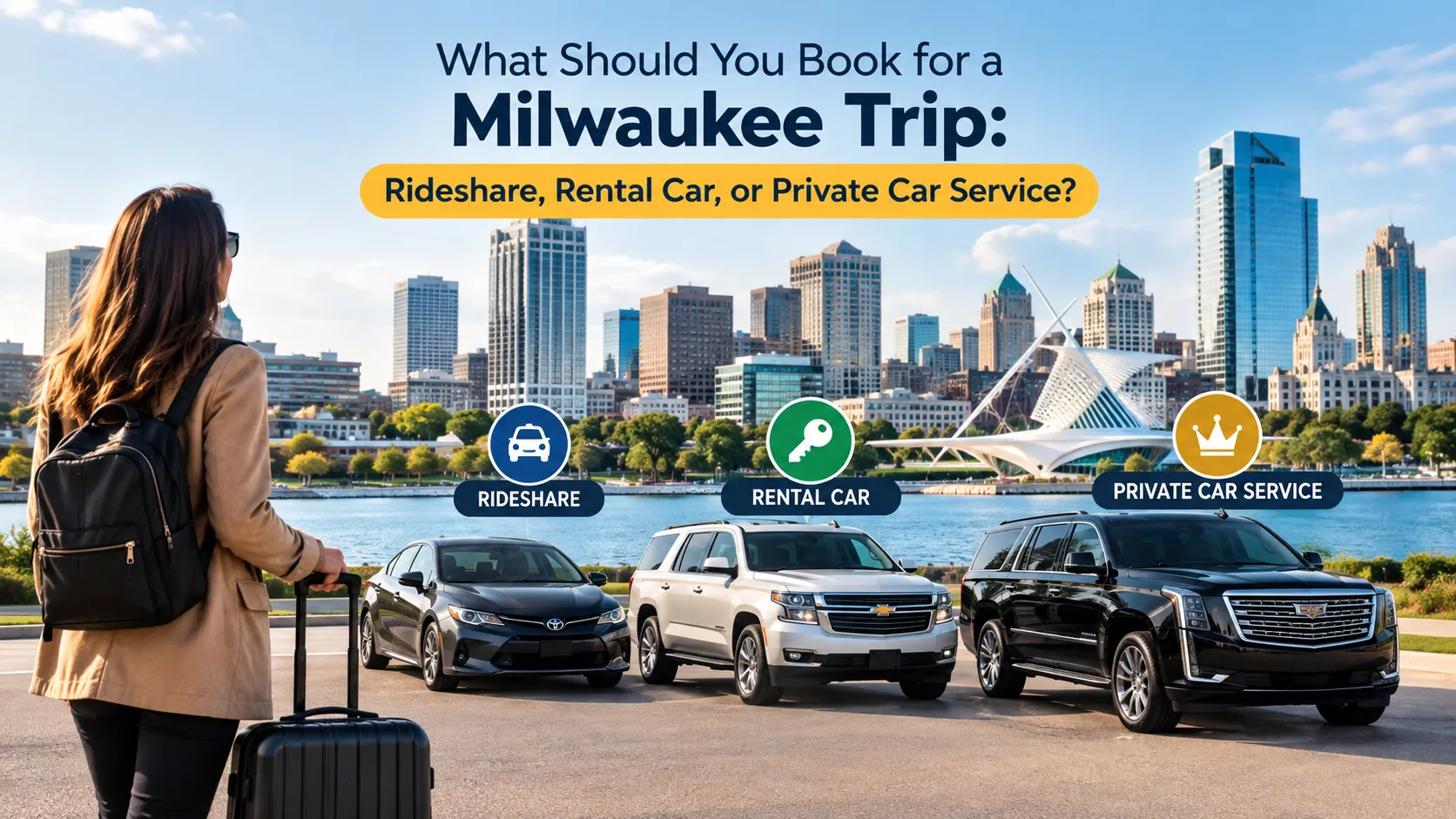 What Should You Book for a Milwaukee Trip: Rideshare, Rental Car, or Private Car Service?