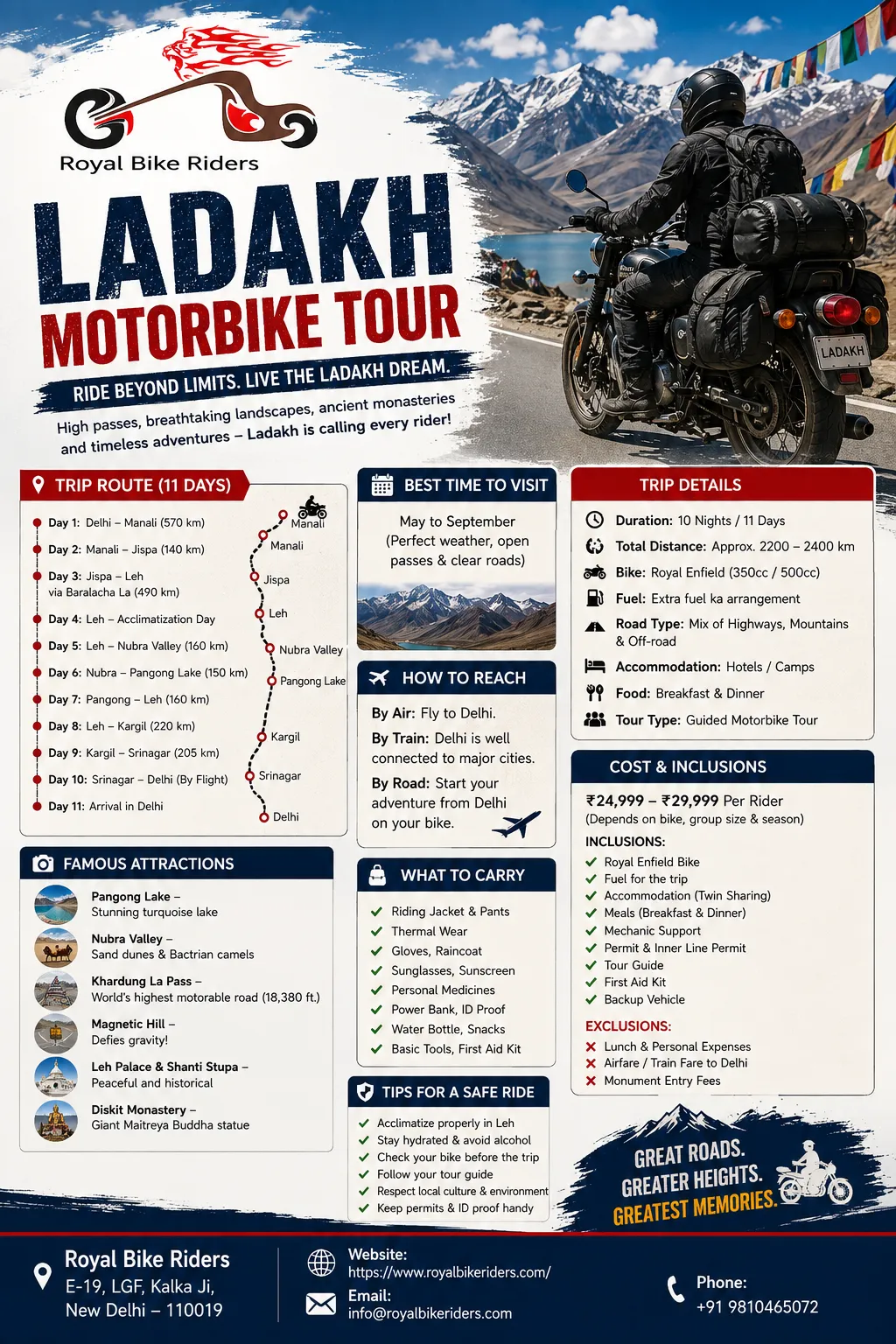Ladakh Motorbike Tour: Everything You Need to Know Before You Ride with Royal Bike Riders