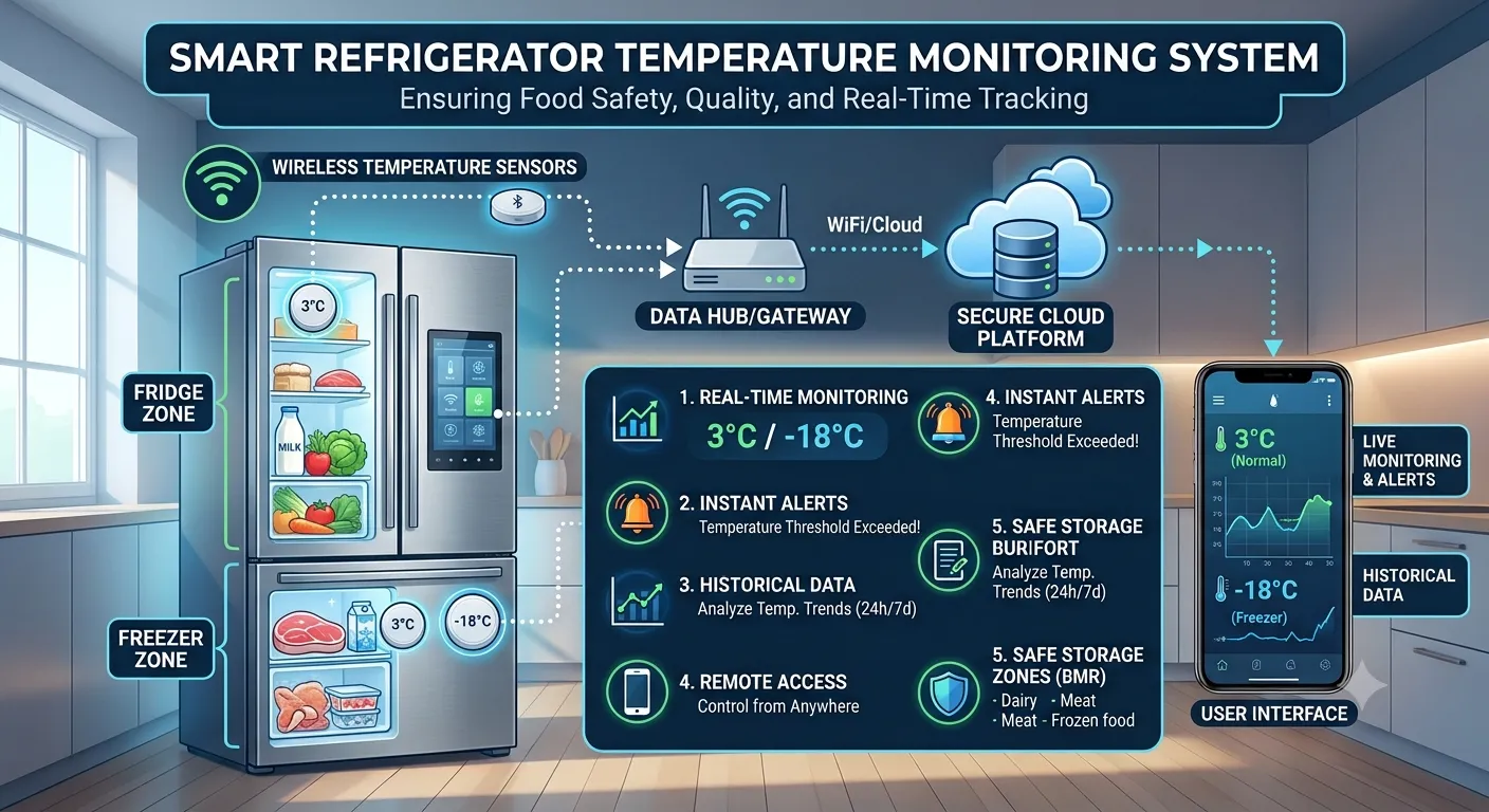 Refrigerator Monitoring Systems: Complete Guide to IoT-Based Temperature Control and Real-Time Alerts
