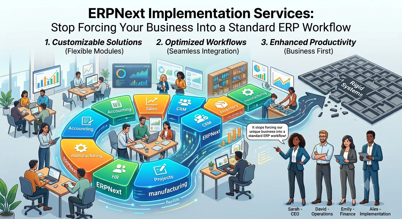 ERPNext Implementation Services: Stop Forcing Your Business Into a Standard ERP Workflow