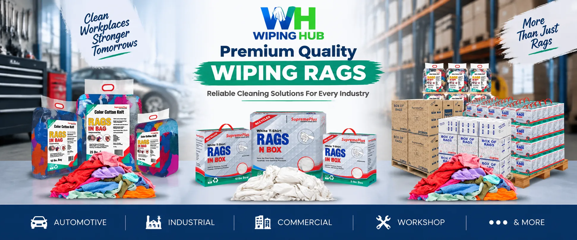 White Cotton Rags for Cleaning, Industrial Use & Everyday Applications