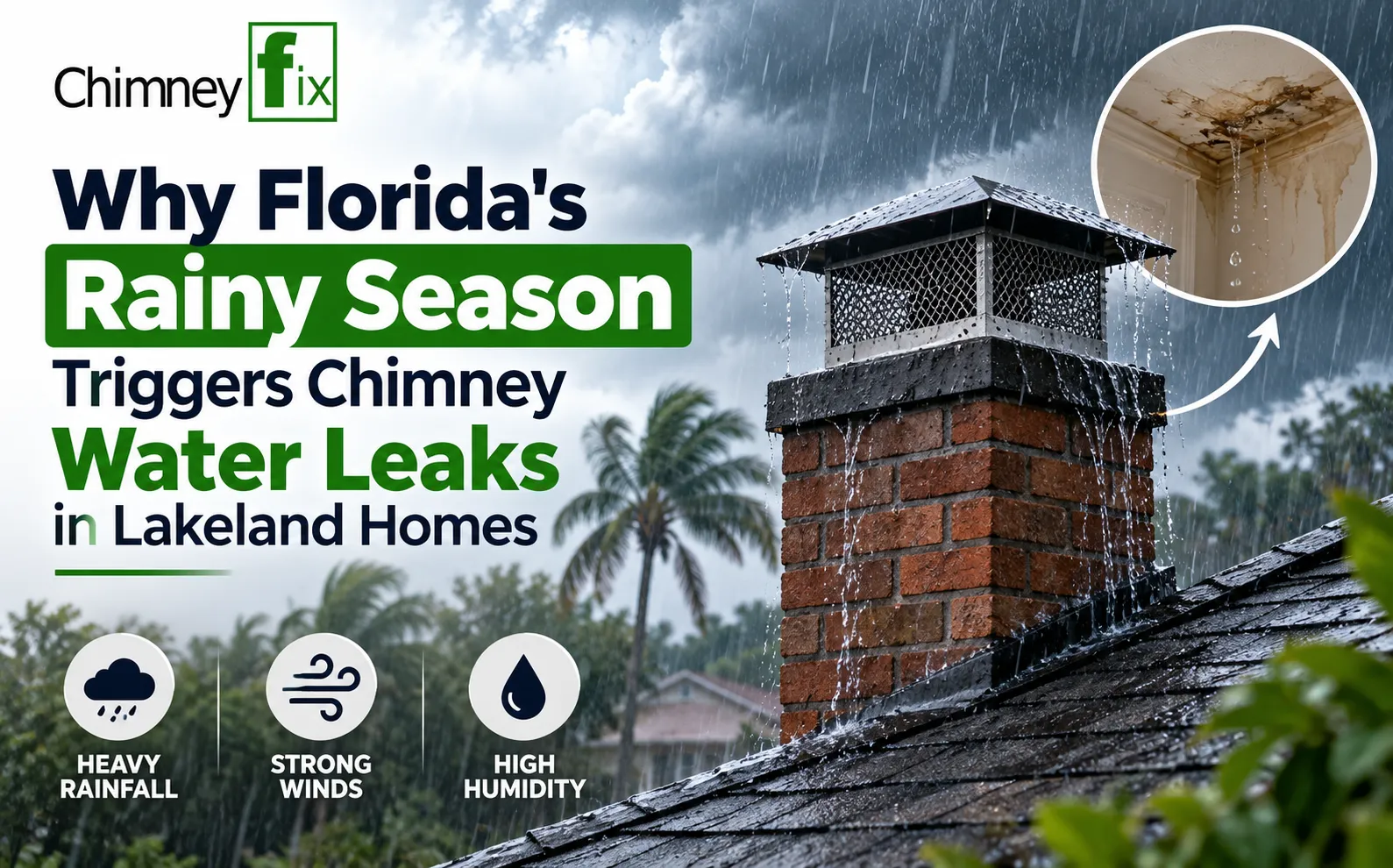 Why Florida's Rainy Season Triggers Chimney Water Leaks in Lakeland Homes
