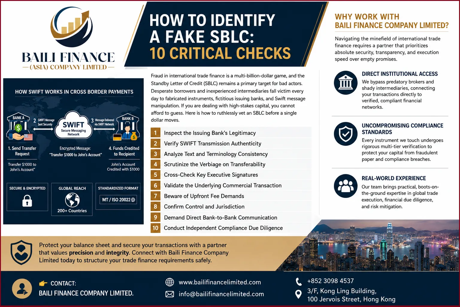 HOW TO IDENTIFY A FAKE SBLC: 10 CRITICAL CHECKS