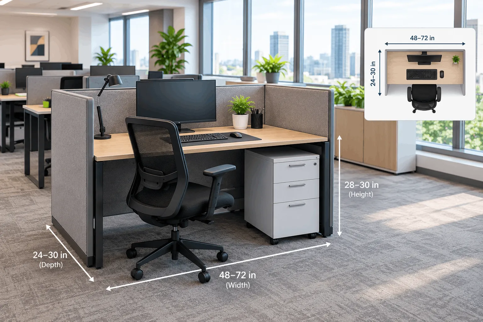 What Is the Average Size of an Office Workstation?