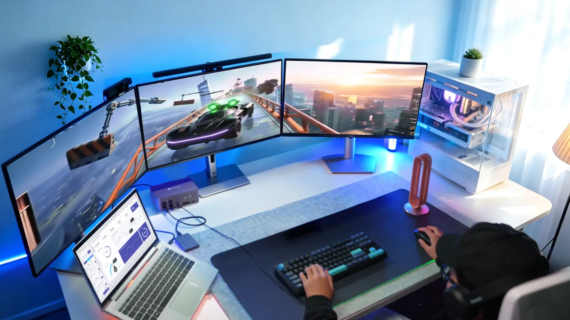 Gaming Desk Setup Ideas for Multi-PC Users With a KVM Docking Station