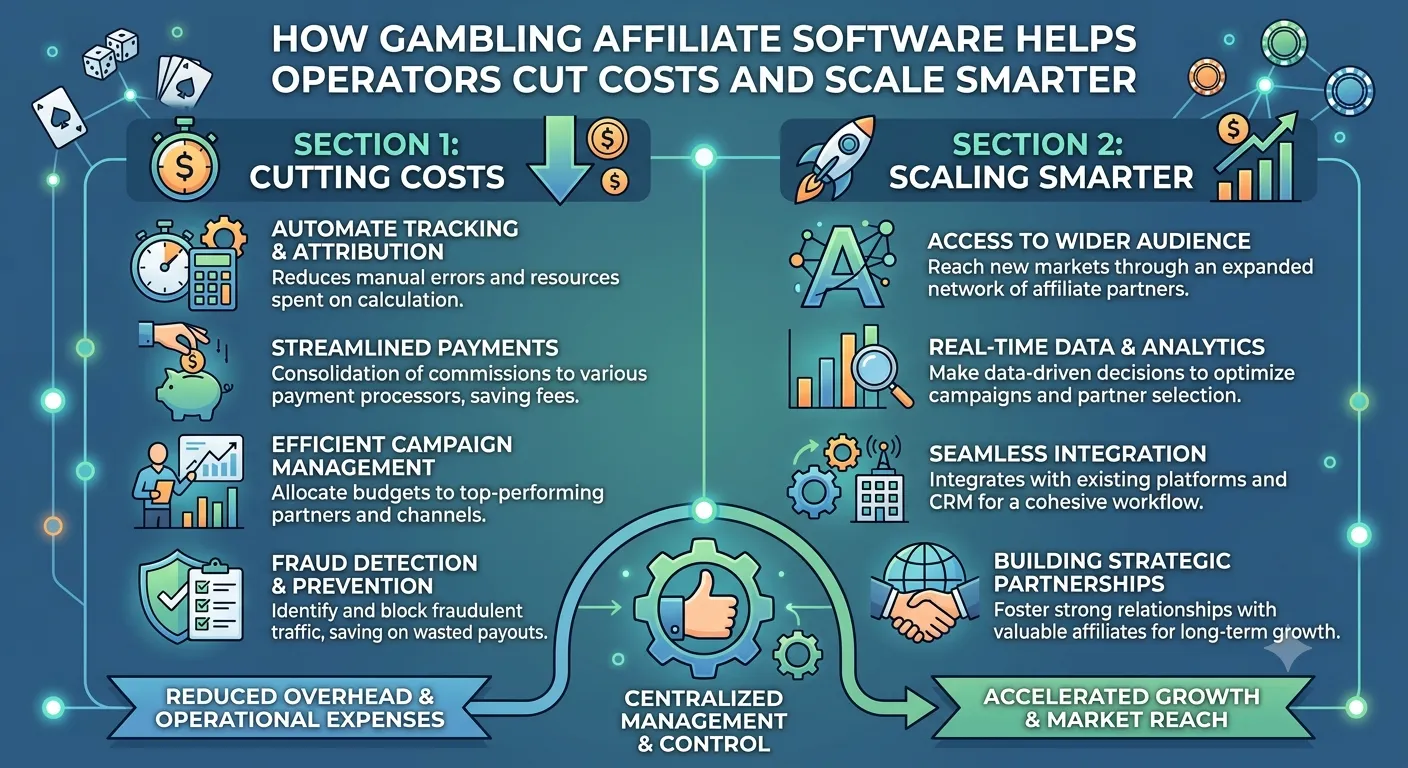 How Gambling Affiliate Software Helps Operators Cut Costs and Scale Smarter