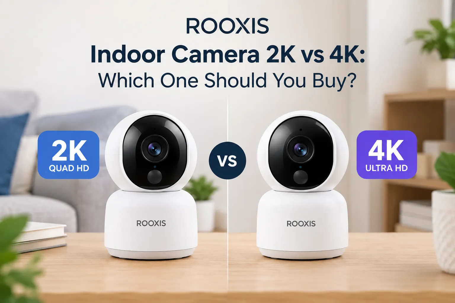 ROOXIS Indoor Camera 2K vs 4K: Which One Should You Buy?