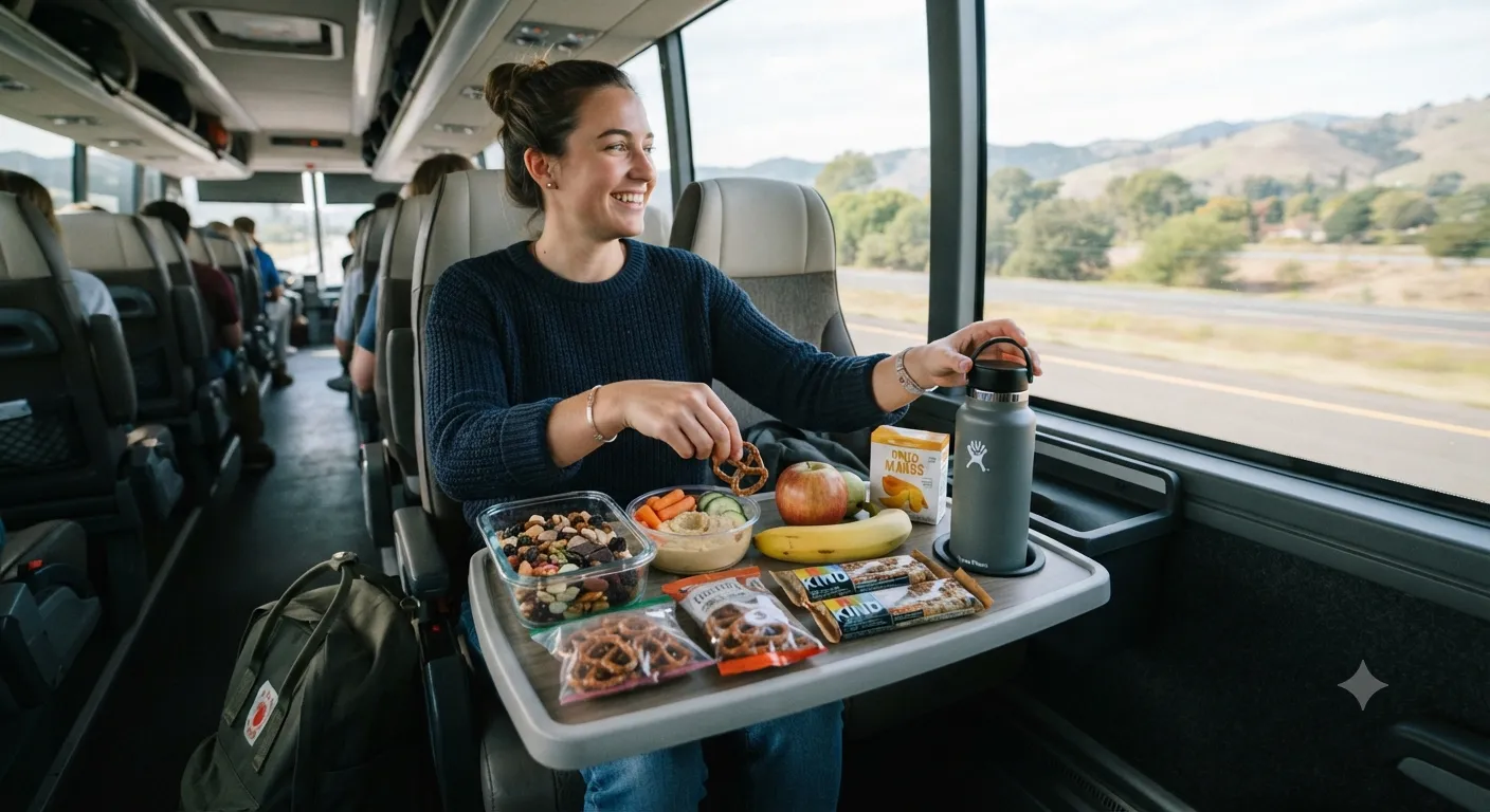 Long Charter Bus Trip? Best Snacks to Pack for the Ride