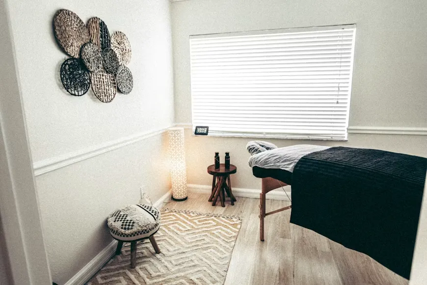 This photo shows a massage table.