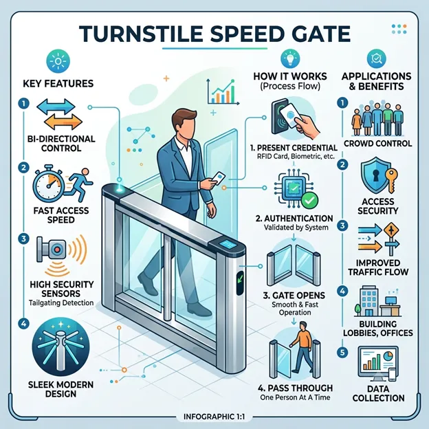 Advanced Turnstile Speed Gates Solutions in Saudi Arabia