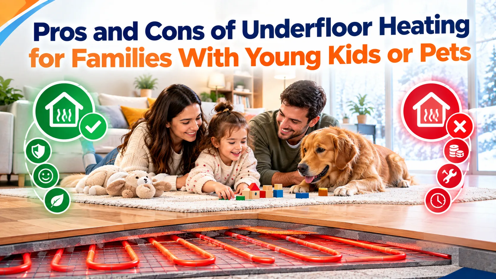 Pros and Cons of Underfloor Heating for Families With Young Kids or Pets