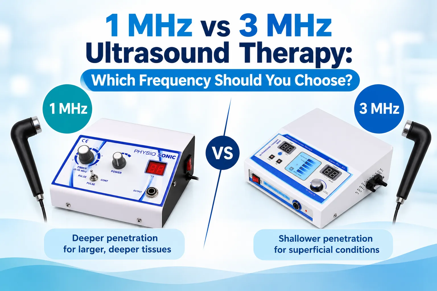 1 MHz vs 3 MHz Ultrasound Therapy: Which Frequency Should You Choose?