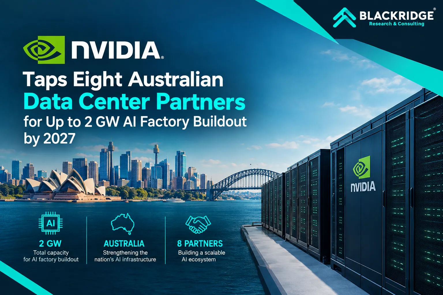 NVIDIA Taps Eight Australian Data Center Partners for Up to 2 GW AI Factory Buildout by 2027